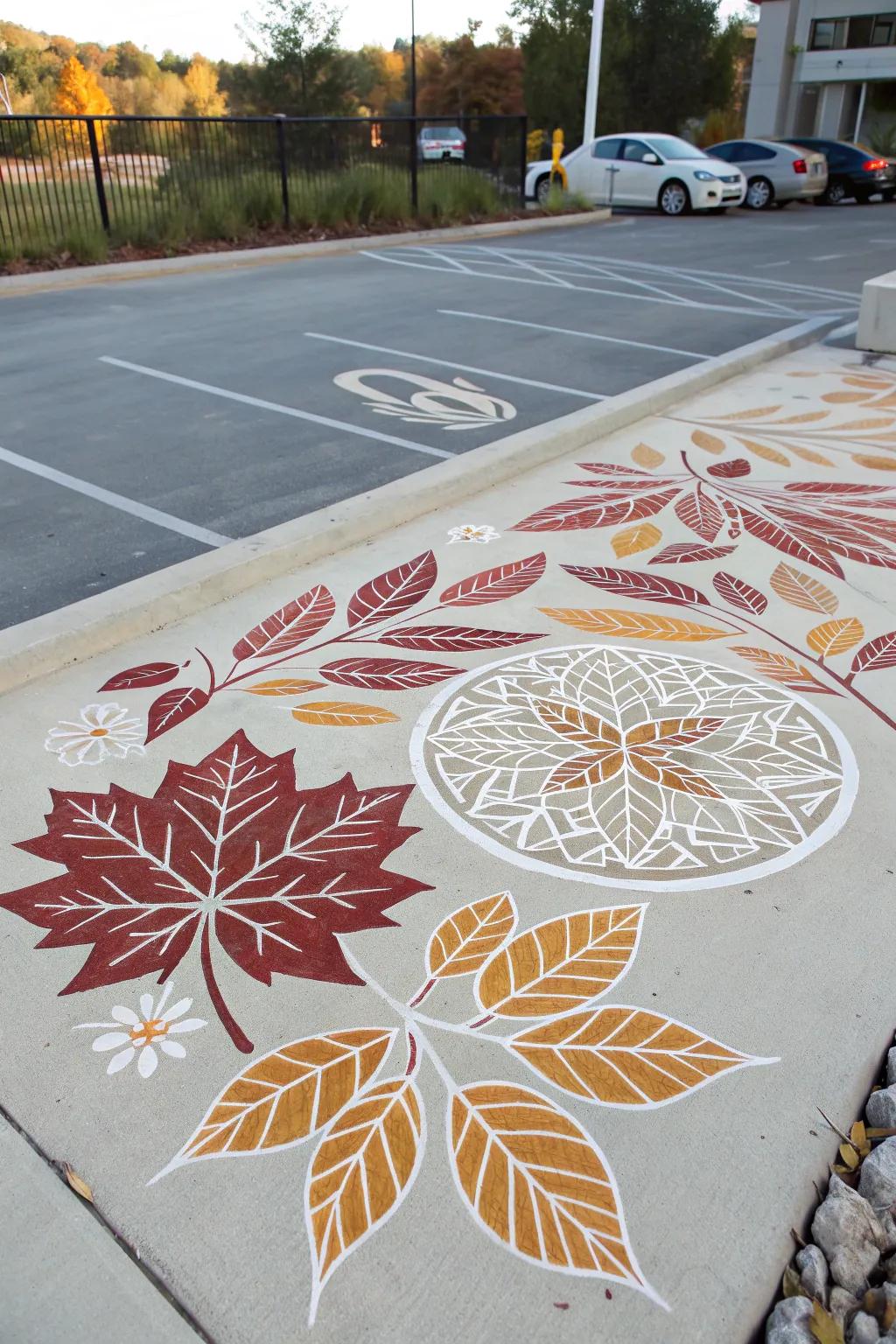 Embrace the beauty of the season with a touch of artistry in your parking space.