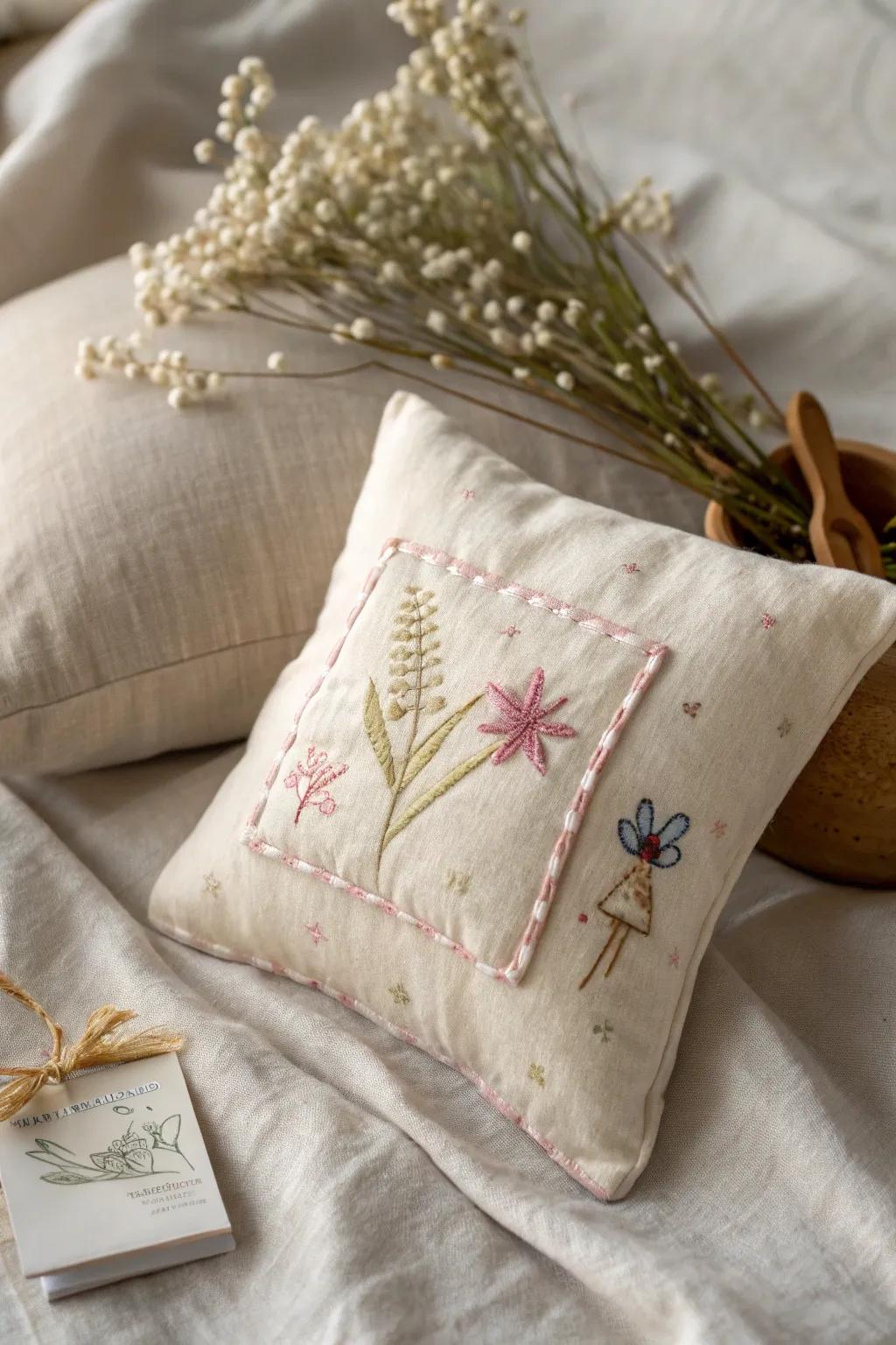 Craft a magical moment with this enchanting tooth fairy pillow, where simplicity meets whimsical charm.