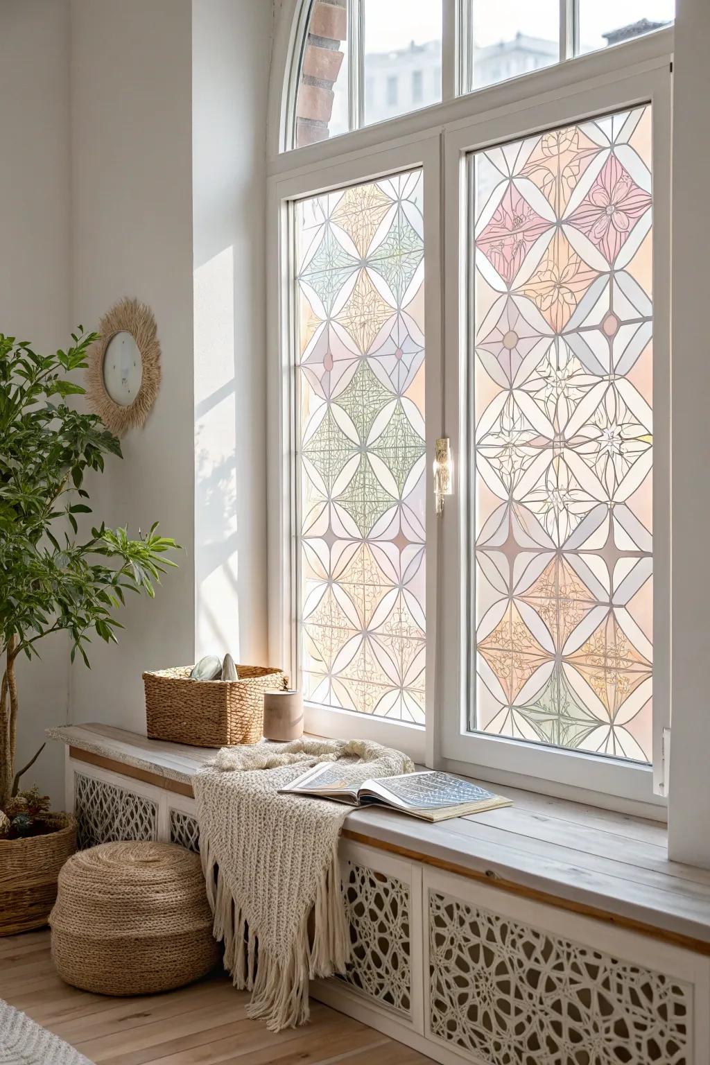 Transform your space with stunning stained glass window films—boho charm meets Scandinavian minimalism.