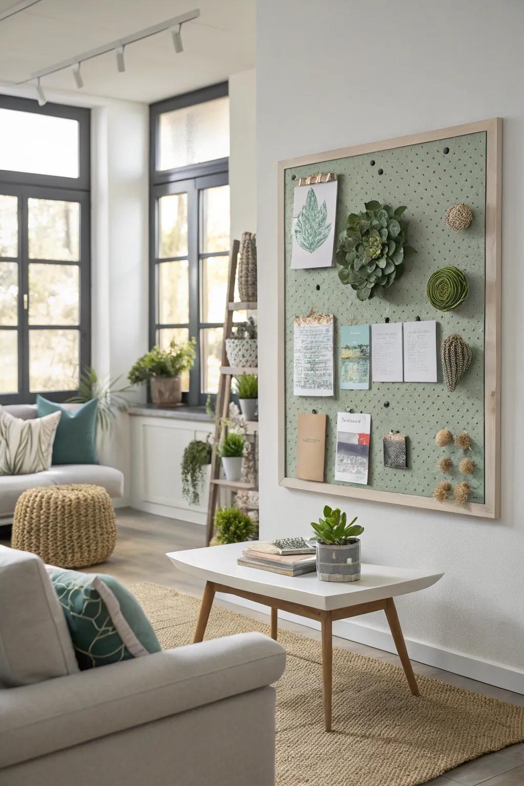 A succulent-inspired color palette creates visual harmony.