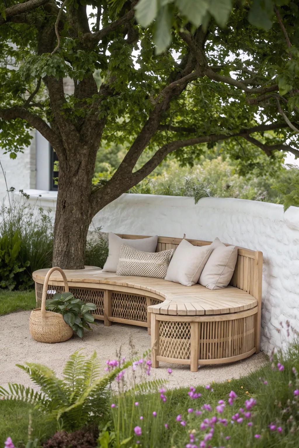 Discover your secret garden retreat with our enchanting hideaway bench, where simplicity meets playful privacy.