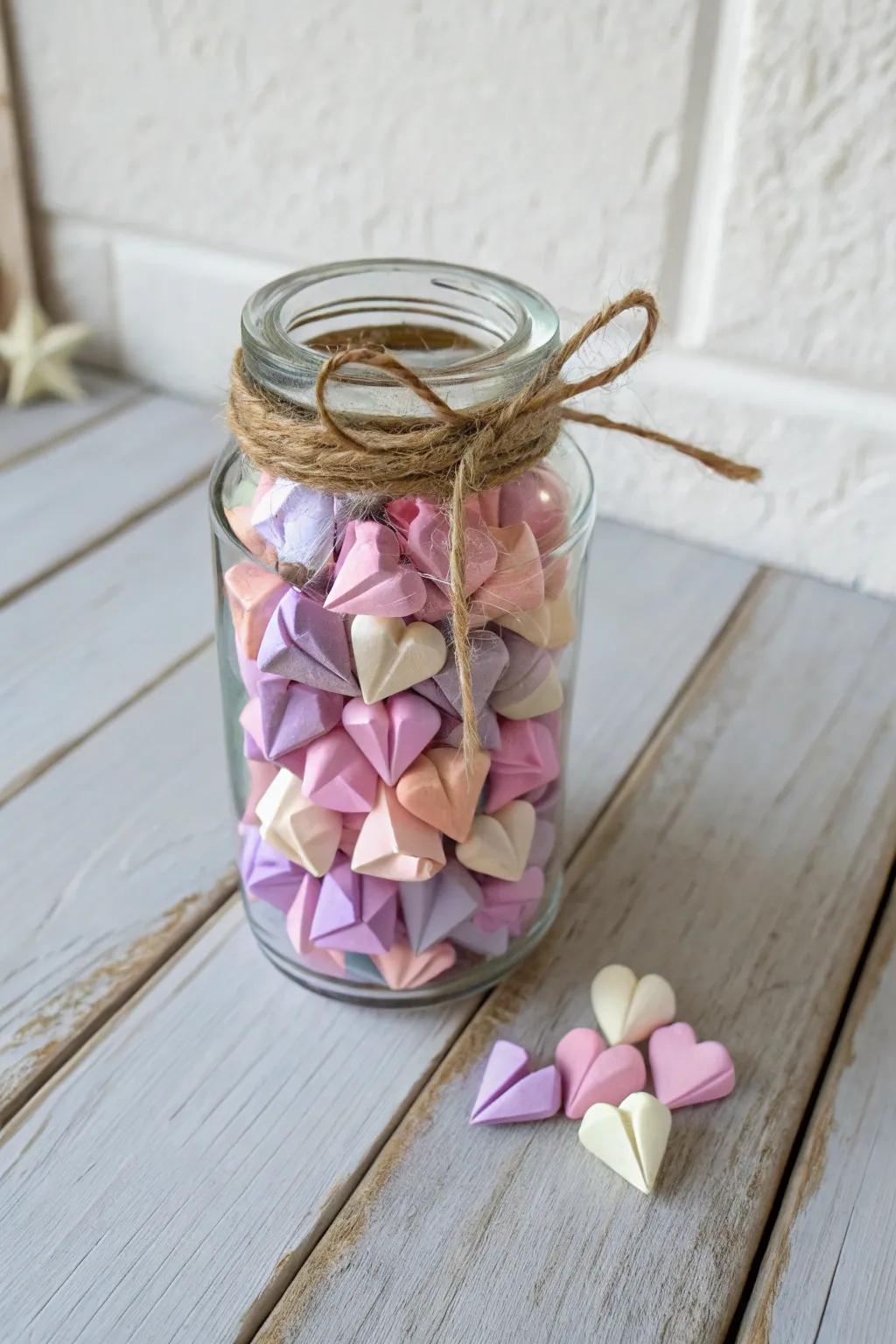 Craft your love with delicate origami surprise jars—where simplicity meets heartfelt artistry. 💕