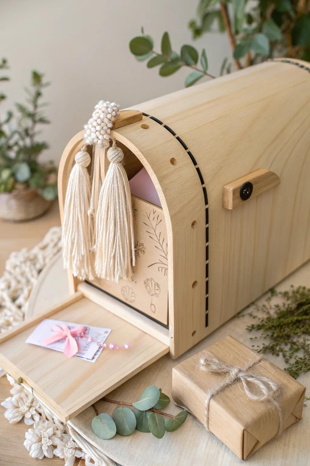 Unveil a charming surprise with this beautifully crafted Valentine's mailbox – where simplicity meets mystery.