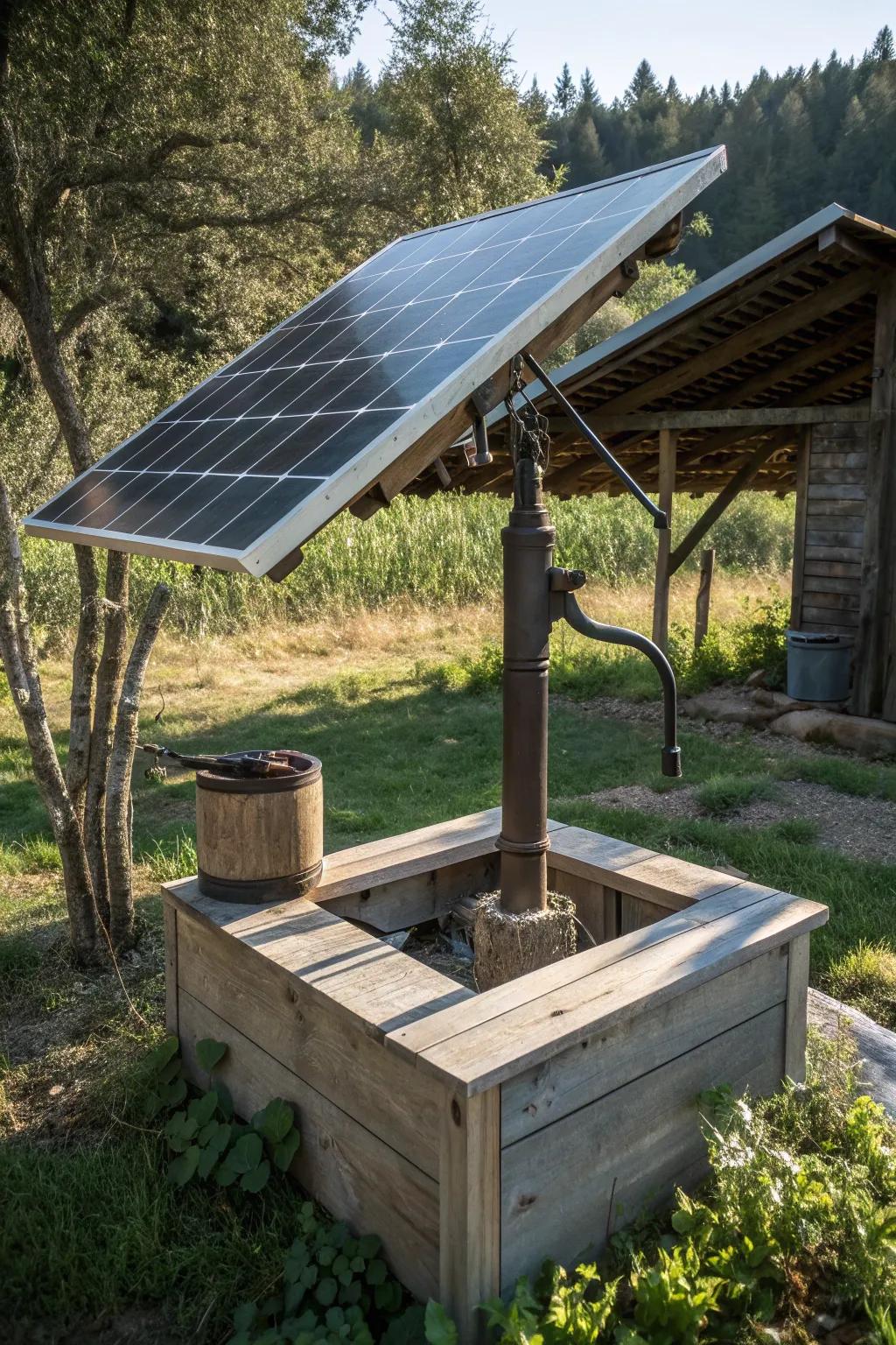 Harness the power of the sun with a stylish solar panel well pump cover – where innovation meets craftsmanship.