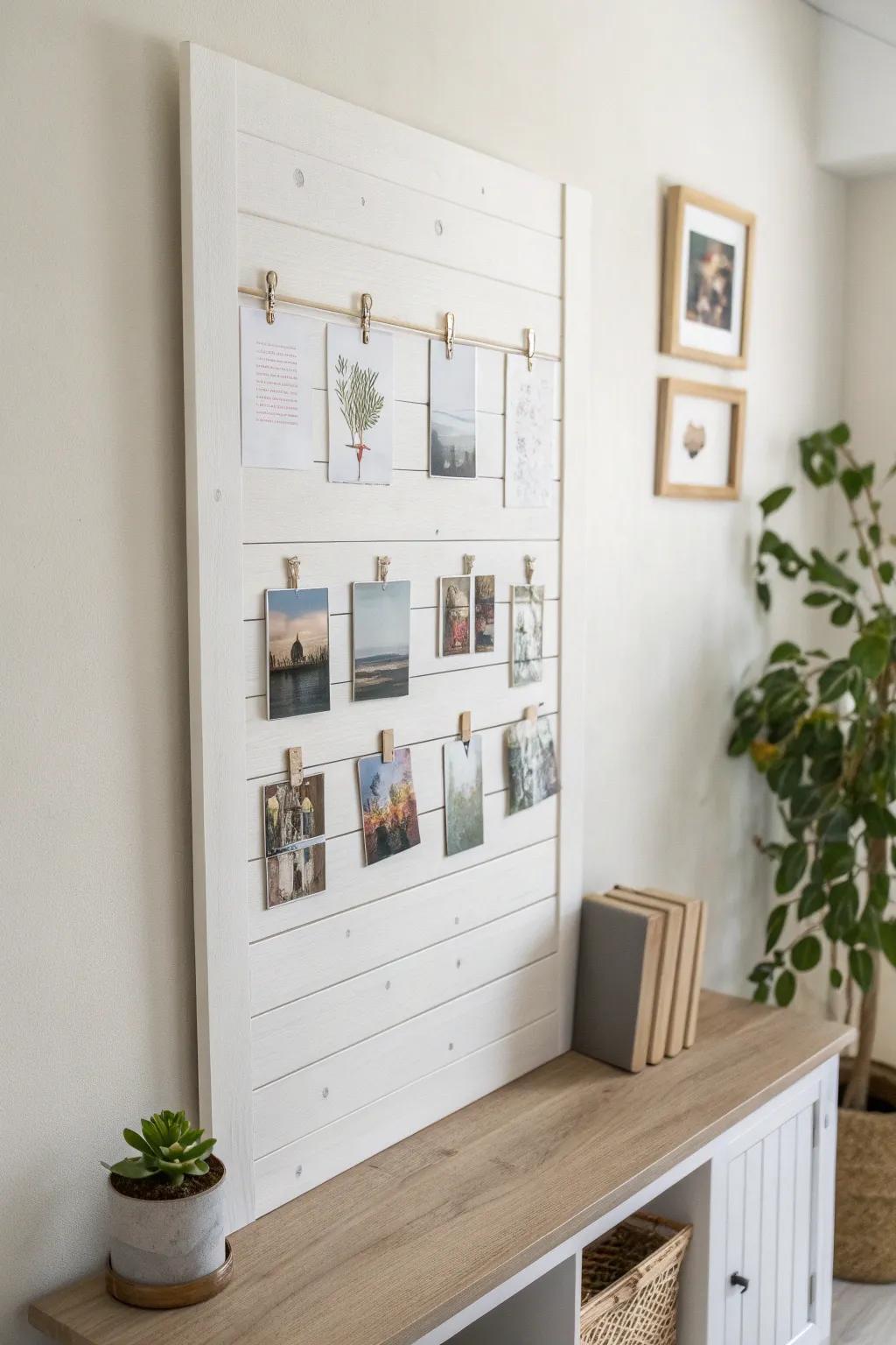 Craft your journey: Let your stories unfold on a minimalist white wood board.