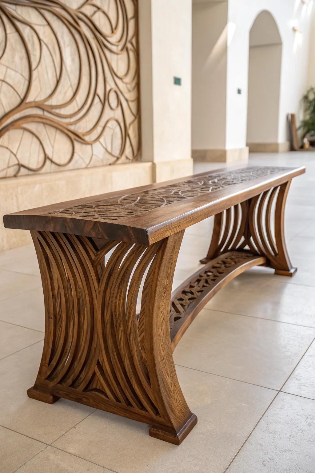 A sculptural masterpiece: where art meets comfort in flawless craftsmanship.