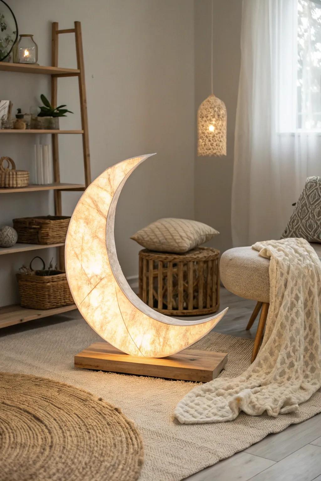 Illuminate your space with the warm glow of handcrafted elegance. #ScandiBoho #3DArt