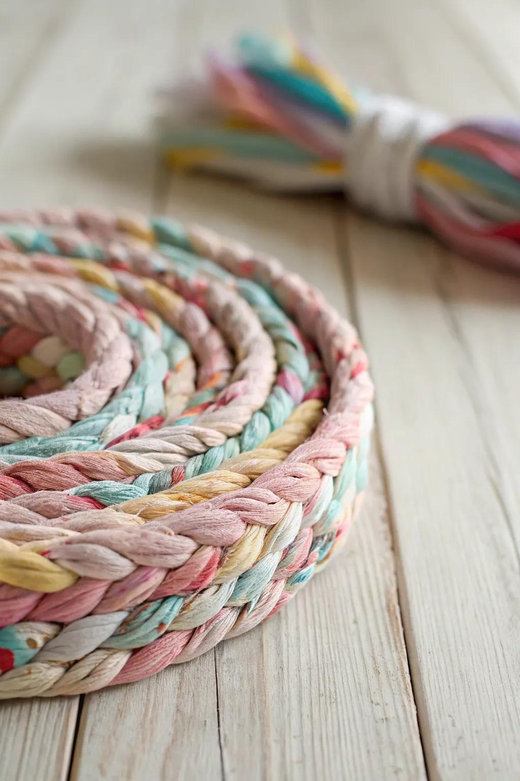 Turn your fabric scraps into beautiful, rustic twine—perfect for adding a handmade touch to your projects!