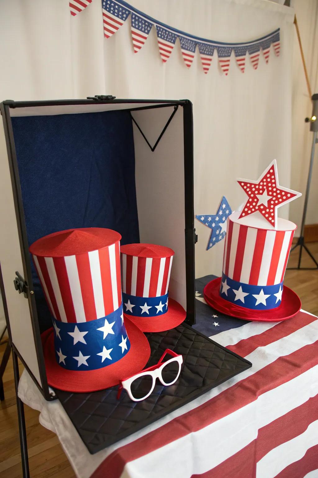 A fun DIY photo booth that captures the festive spirit.