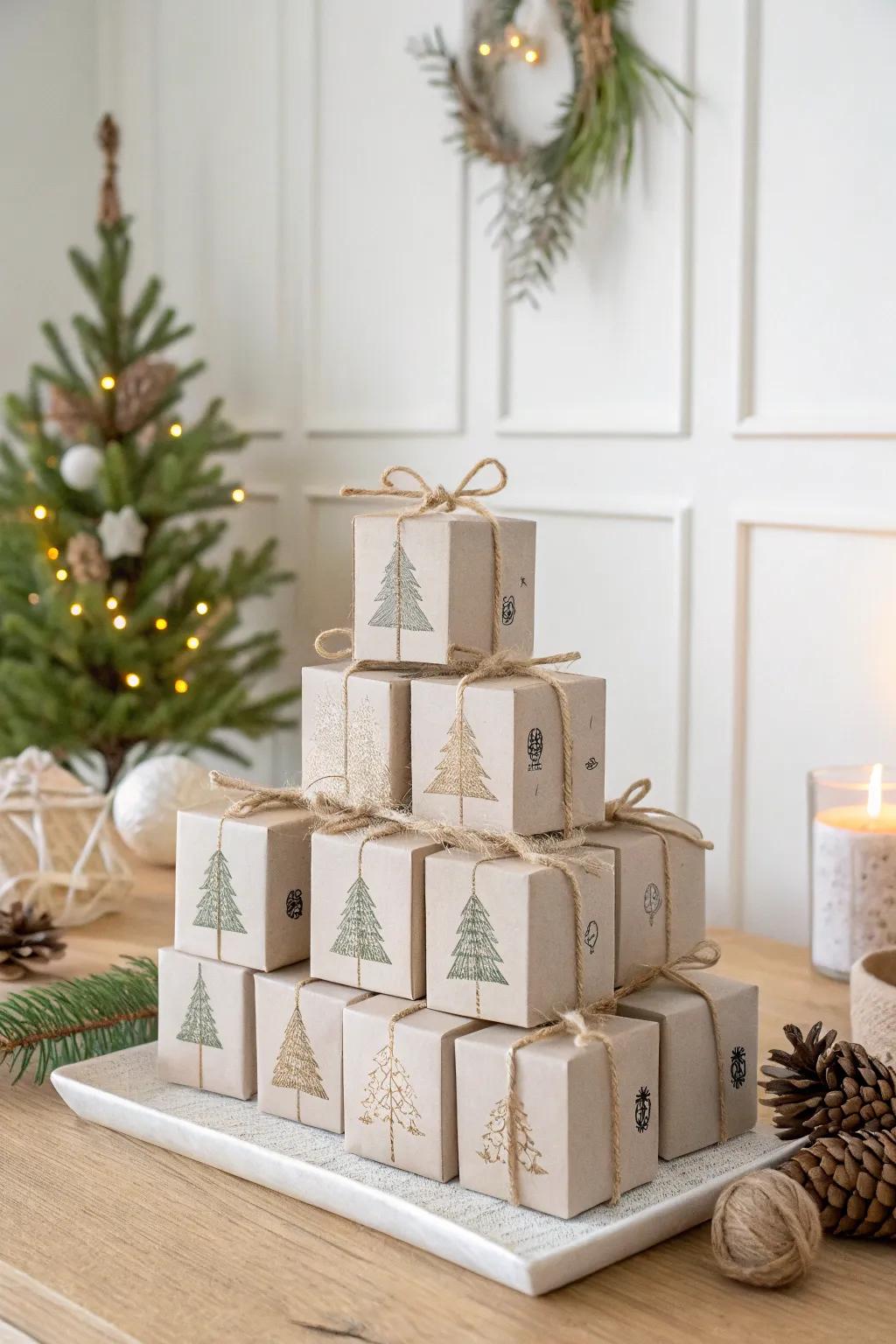 Count down to the holidays with a touch of minimalist elegance. 🎁✨ #DIYAdventCalendar