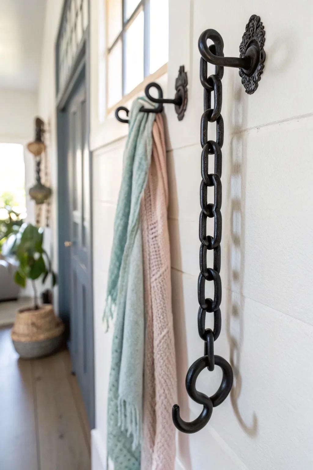 Elevate your entryway with a touch of industrial elegance and boho flair.