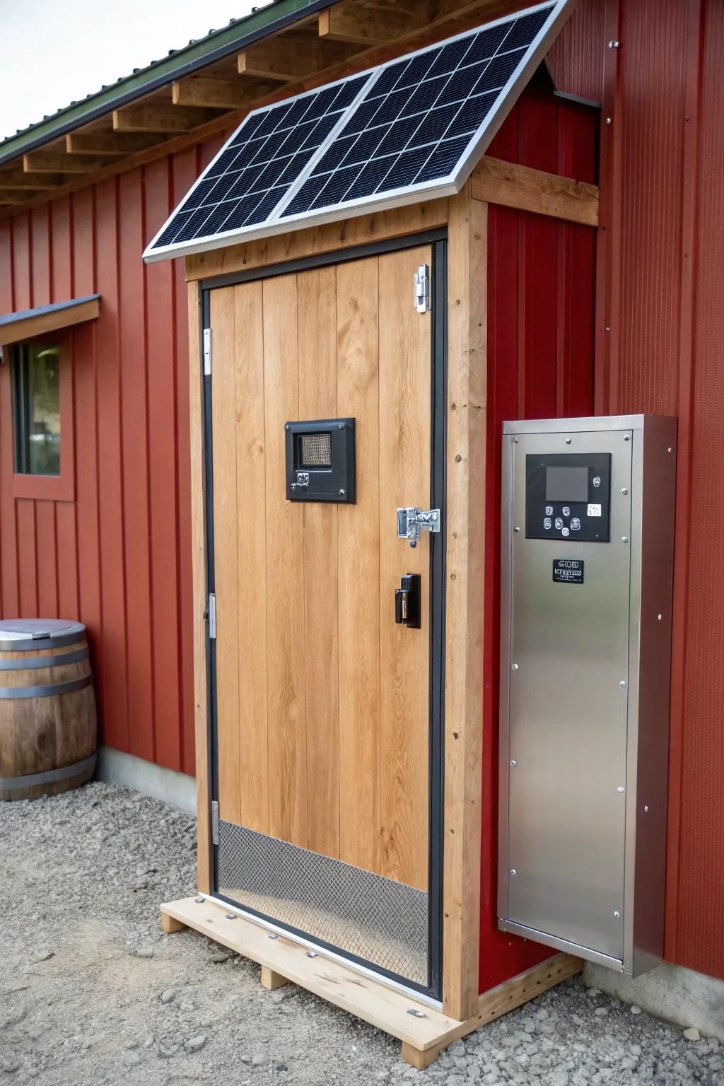 Revolutionize your coop with a solar-powered, Wi-Fi enabled smart door—where innovation meets craftsmanship.