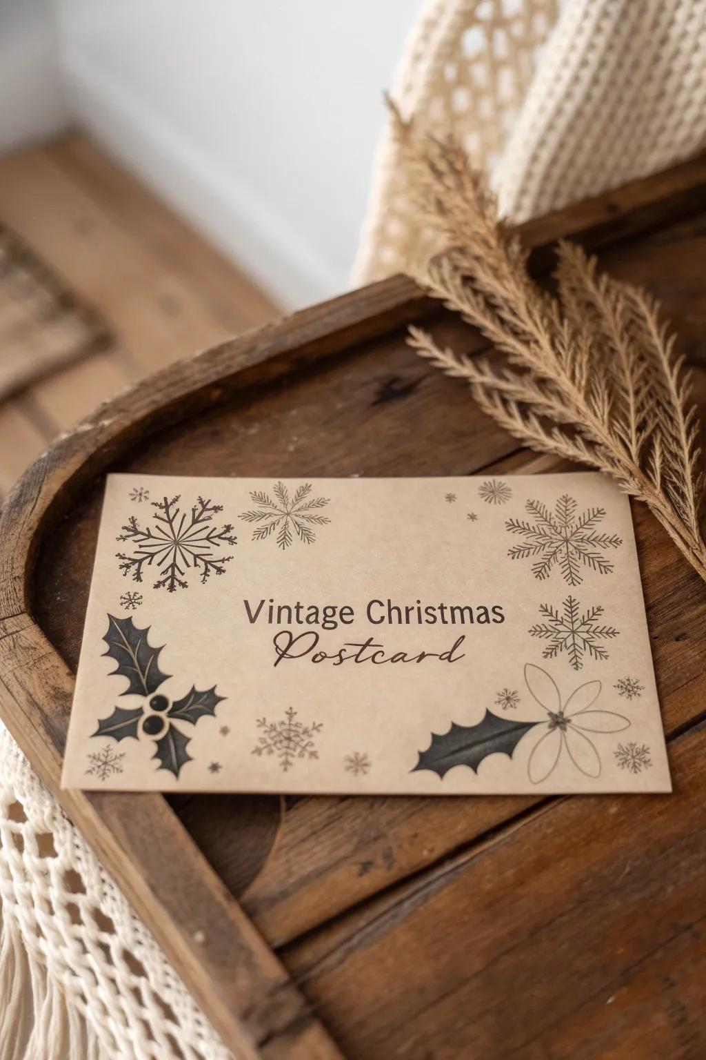 Capture the charm of yesteryears with vintage-inspired Christmas cards. Perfect for adding a timeless touch to your holiday greetings.