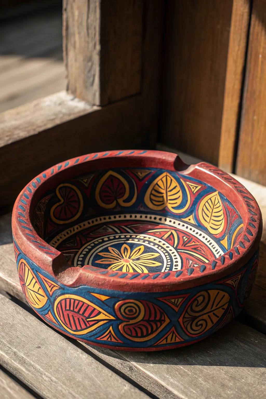 Elevate your space with a boho chic ashtray, where festival vibes meet artisan craftsmanship.