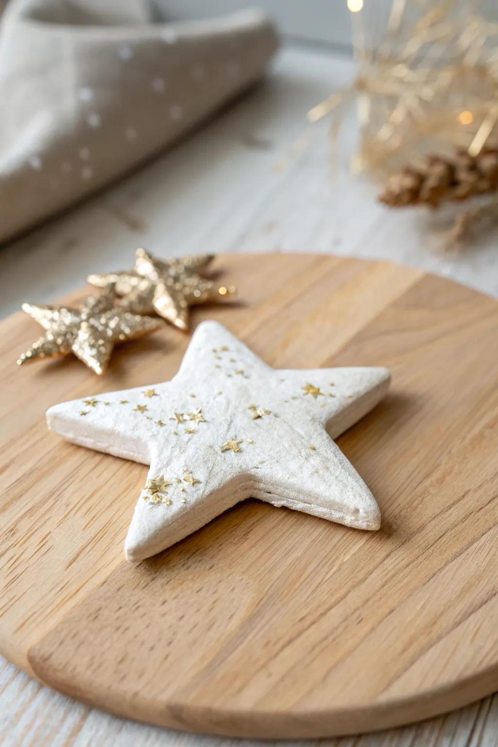 Reach for the stars with these dazzling clay magnets, perfect for adding a touch of sparkle to your space.