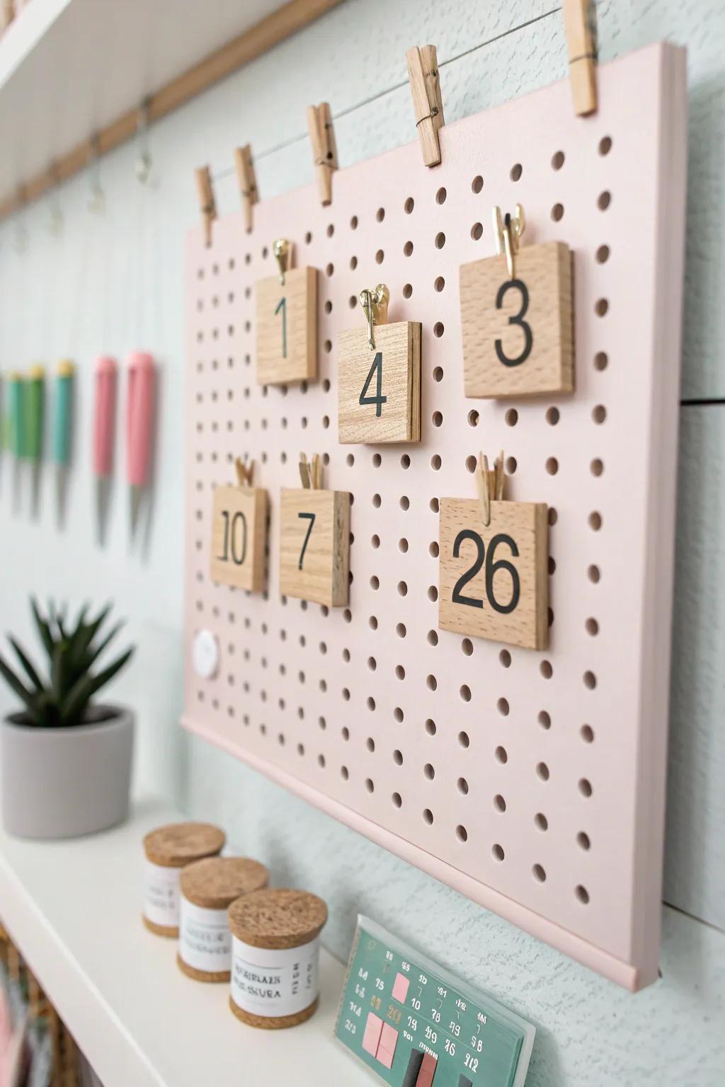 Stay organized in style with this interactive DIY calendar pegboard—where functionality meets Scandinavian elegance.