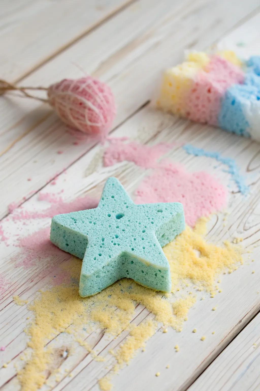 Unleash creativity with simple sponge painting - a splash of fun for little artists!