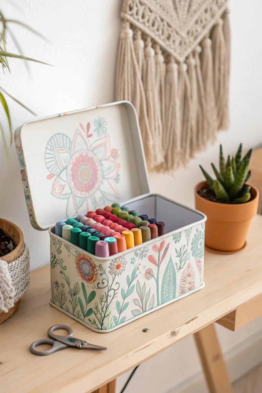 Transform everyday storage with a touch of vintage elegance using charming tea tins.