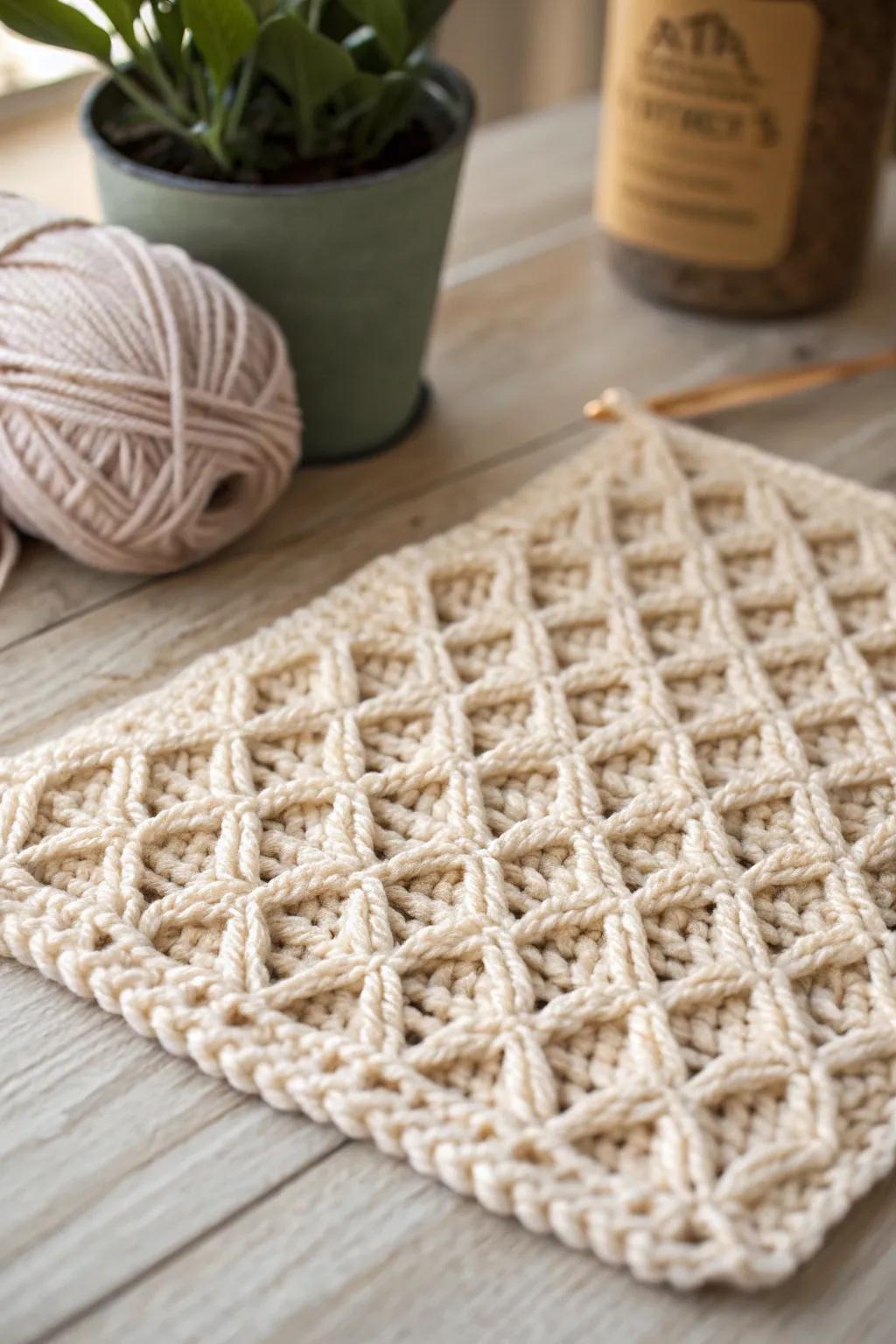 Delve into the elegance of the diagonal box stitch — where simplicity meets artistry.