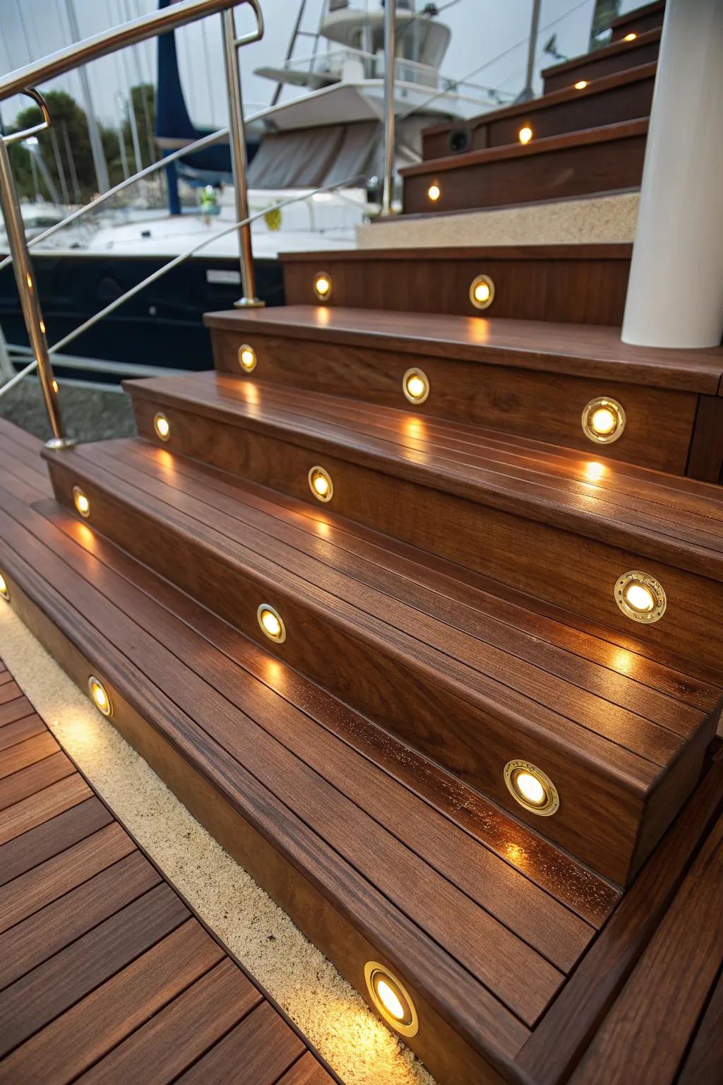 Illuminate Your Deck: Elevate Elegance with Integrated LED Lighting.