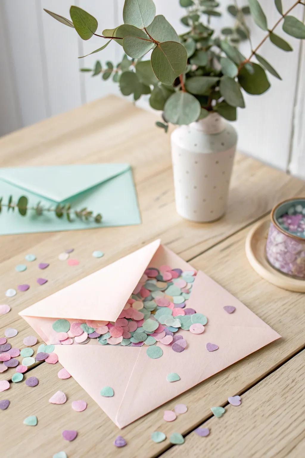 Sprinkle joy with DIY confetti inside your birthday cards!
