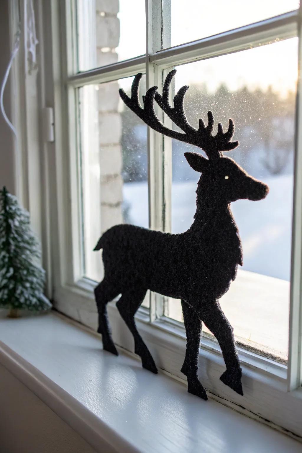 Add storybook charm to your windows this Christmas with elegant reindeer silhouettes.