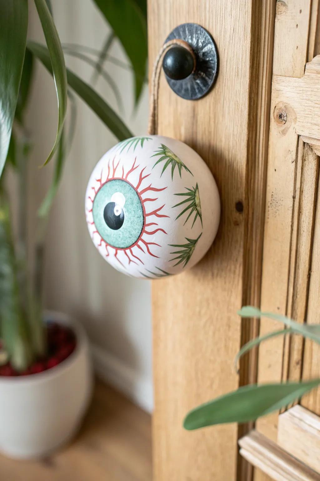 Keep an eye on your Halloween decor with this whimsical DIY door hanger!