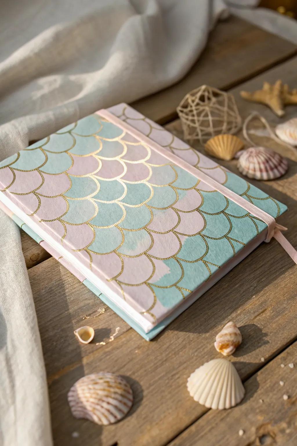 Capture your seaside dreams with this enchanting mermaid-themed notebook – a perfect blend of simplicity and whimsy!