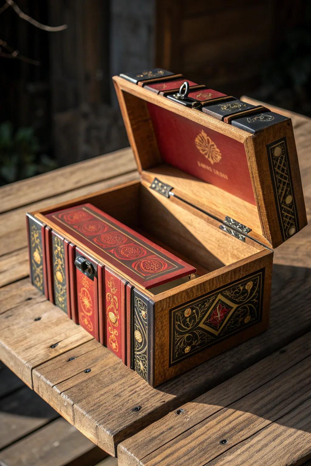 Unlock the mystery of craftsmanship with this secret compartment book box.