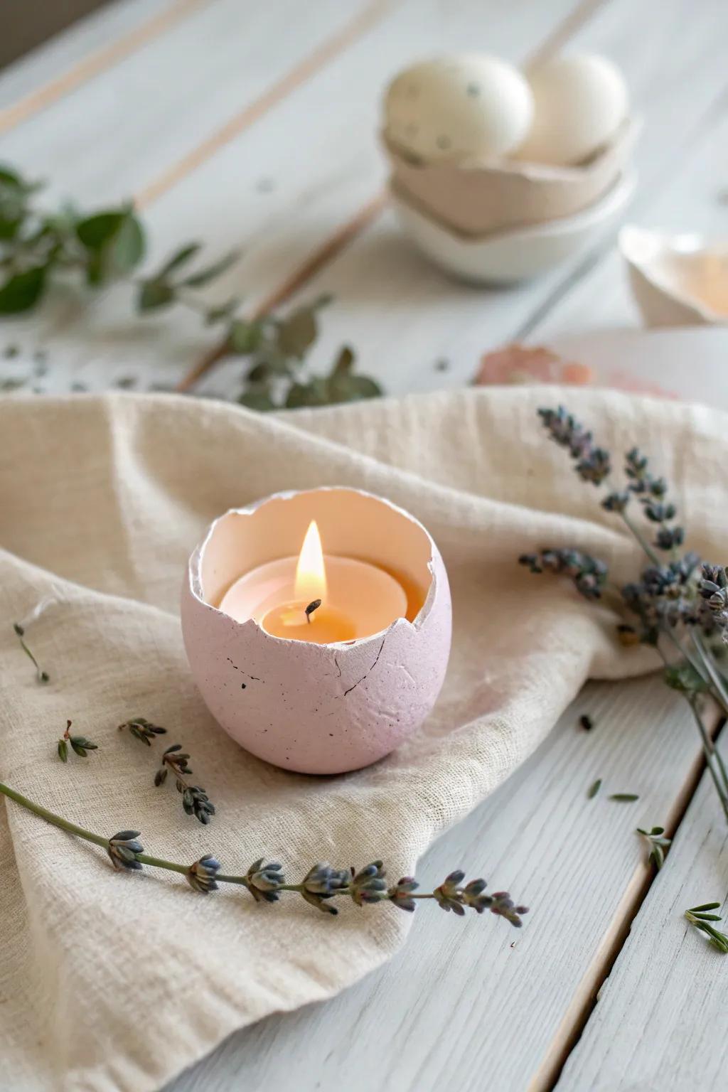 Illuminate your space with the soft glow of eggshell candle holders, a perfect blend of minimalist elegance and boho charm.