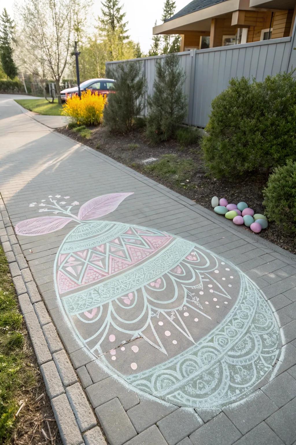 Celebrate the joy of spring with creative chalk art Easter eggs!