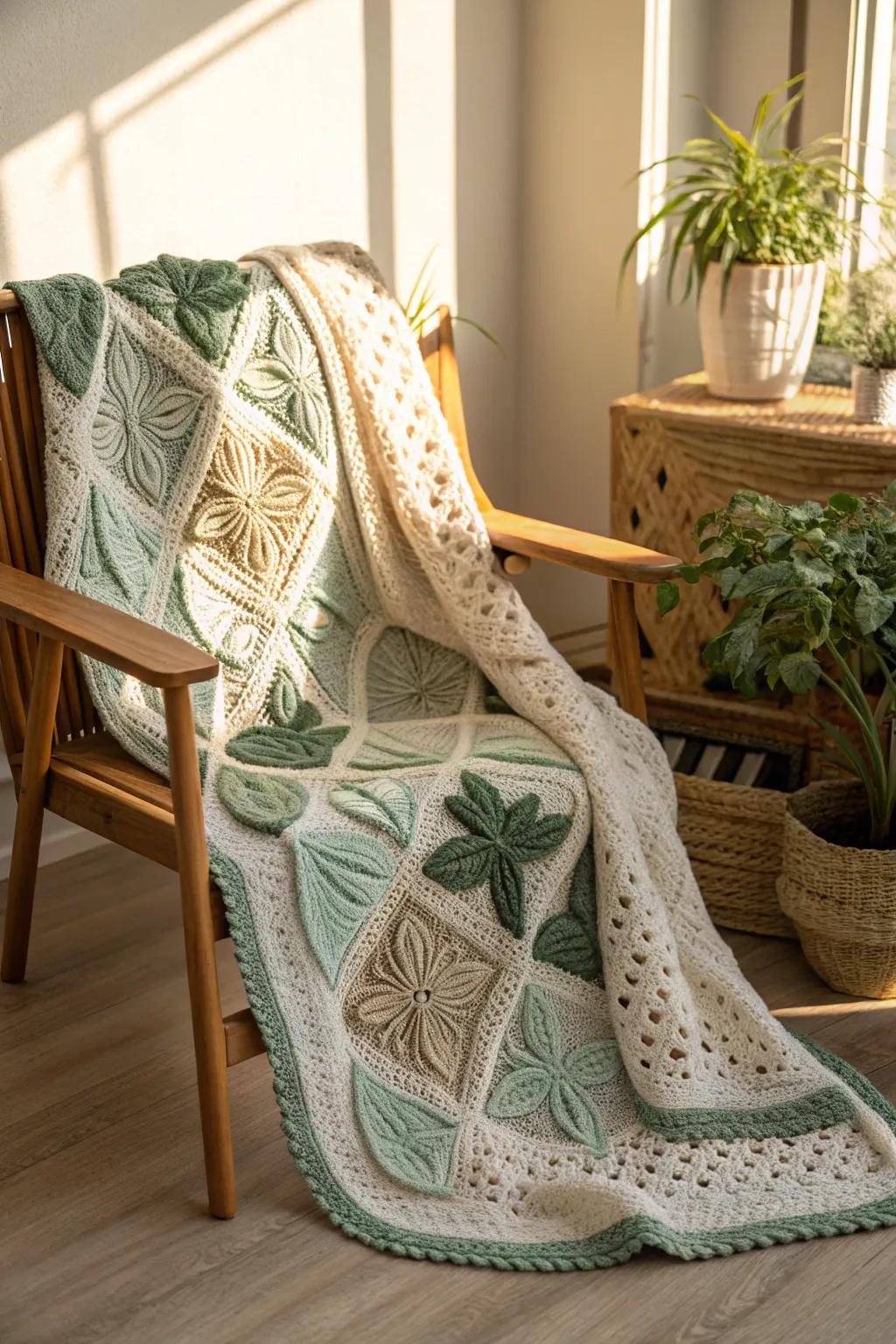 Embrace nature's elegance with a handcrafted crochet blanket — where simplicity meets organic beauty.