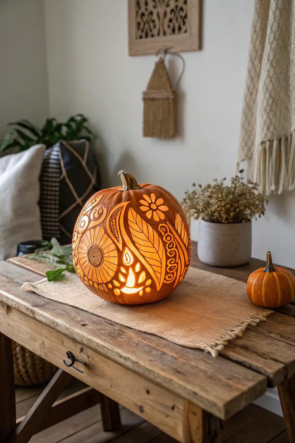 Elevate your Halloween decor with stunning 3D pumpkin carvings that blend simplicity with artistic flair.
