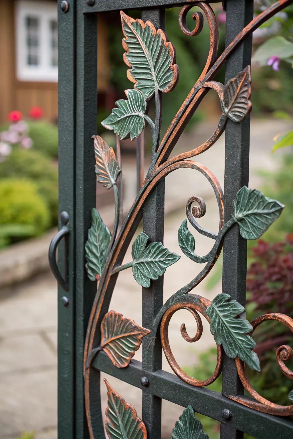 Craftsmanship meets nature: Elevate your gate with a garden-inspired latch.