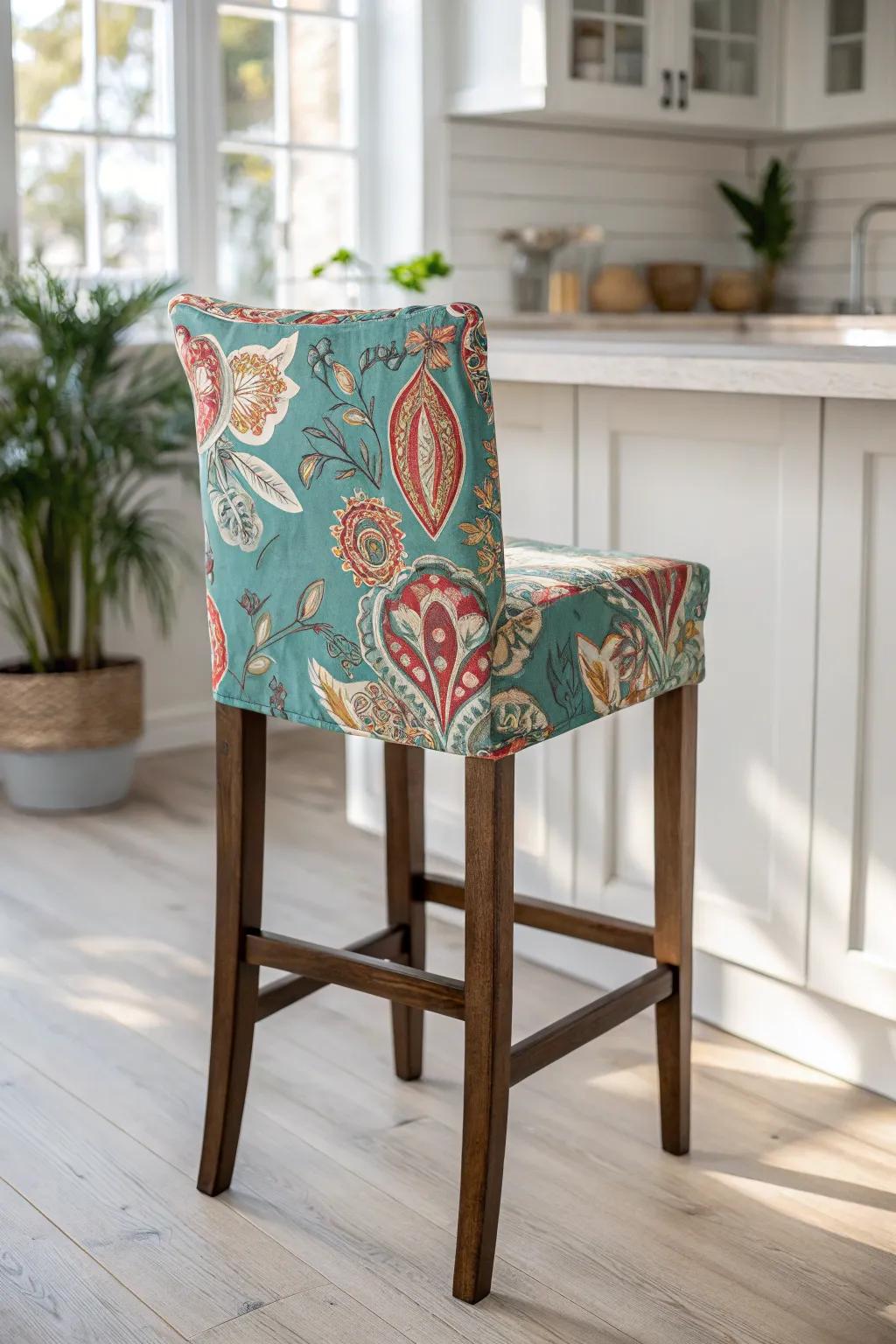 Transform your kitchen seating with a splash of color and elegance!