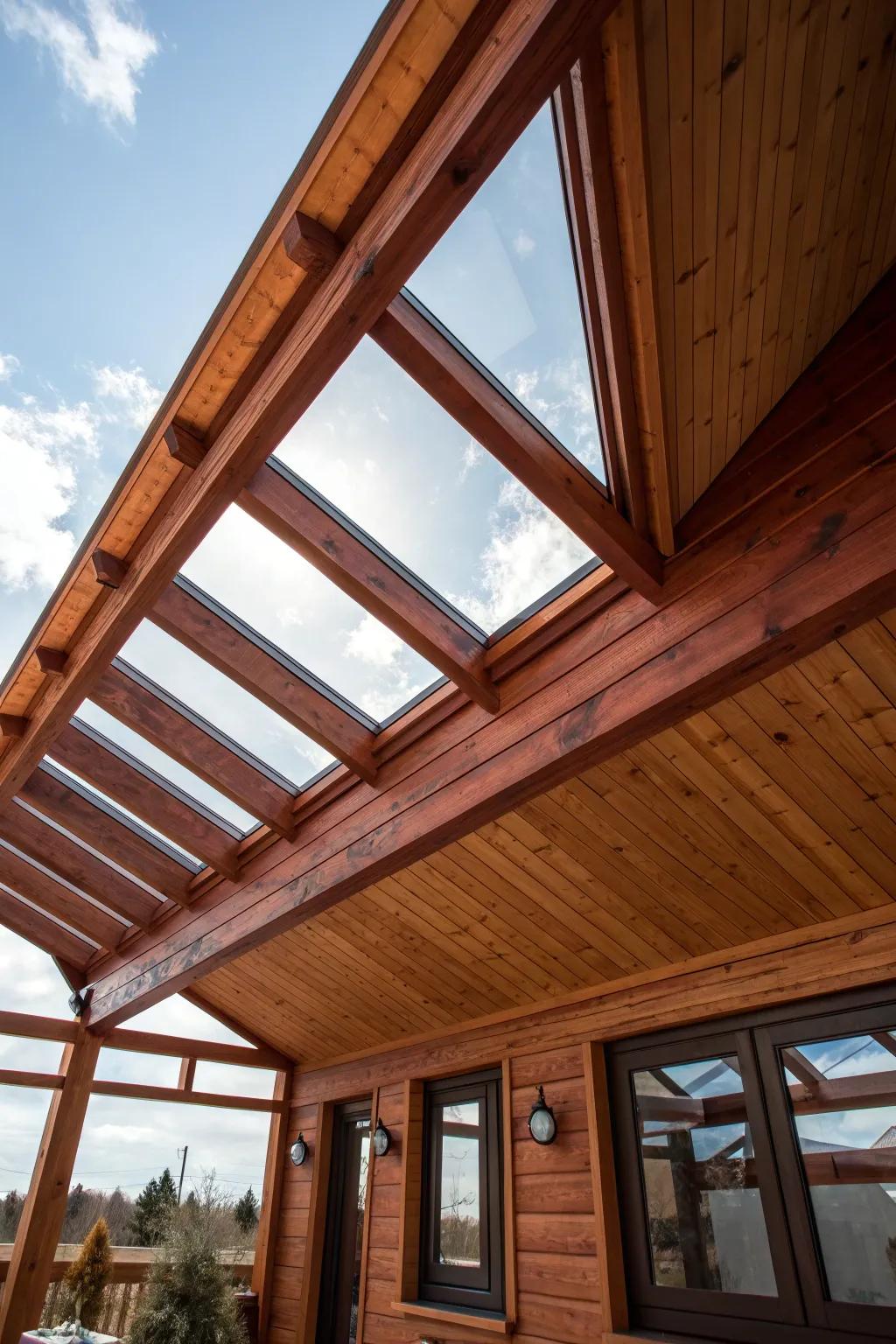 Elevate your porch with handcrafted skylights for a seamless blend of indoor comfort and outdoor allure.