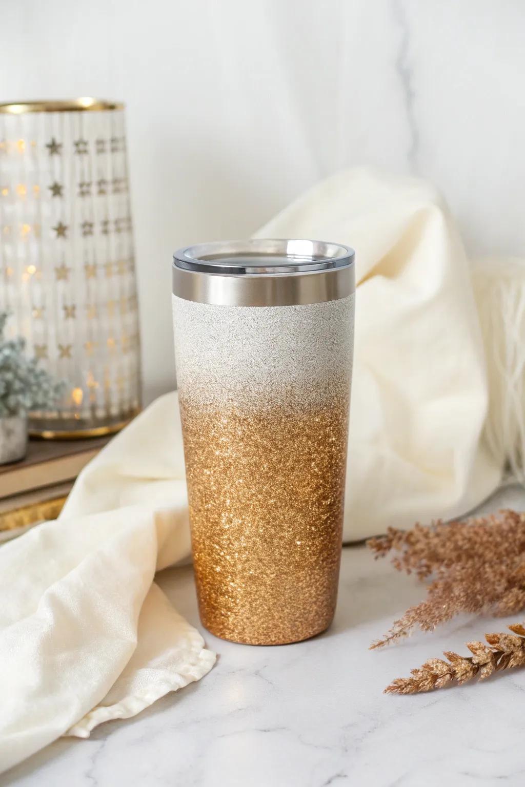 Elevate your style with this minimalist metallic ombre tumbler – where simplicity meets elegance.