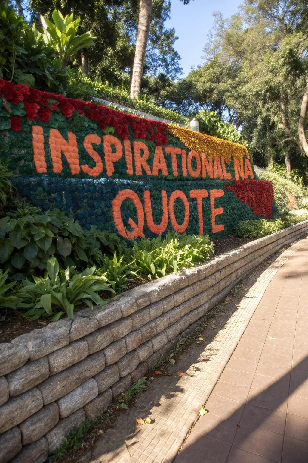 Transform your garden with bold word art that inspires and captivates.