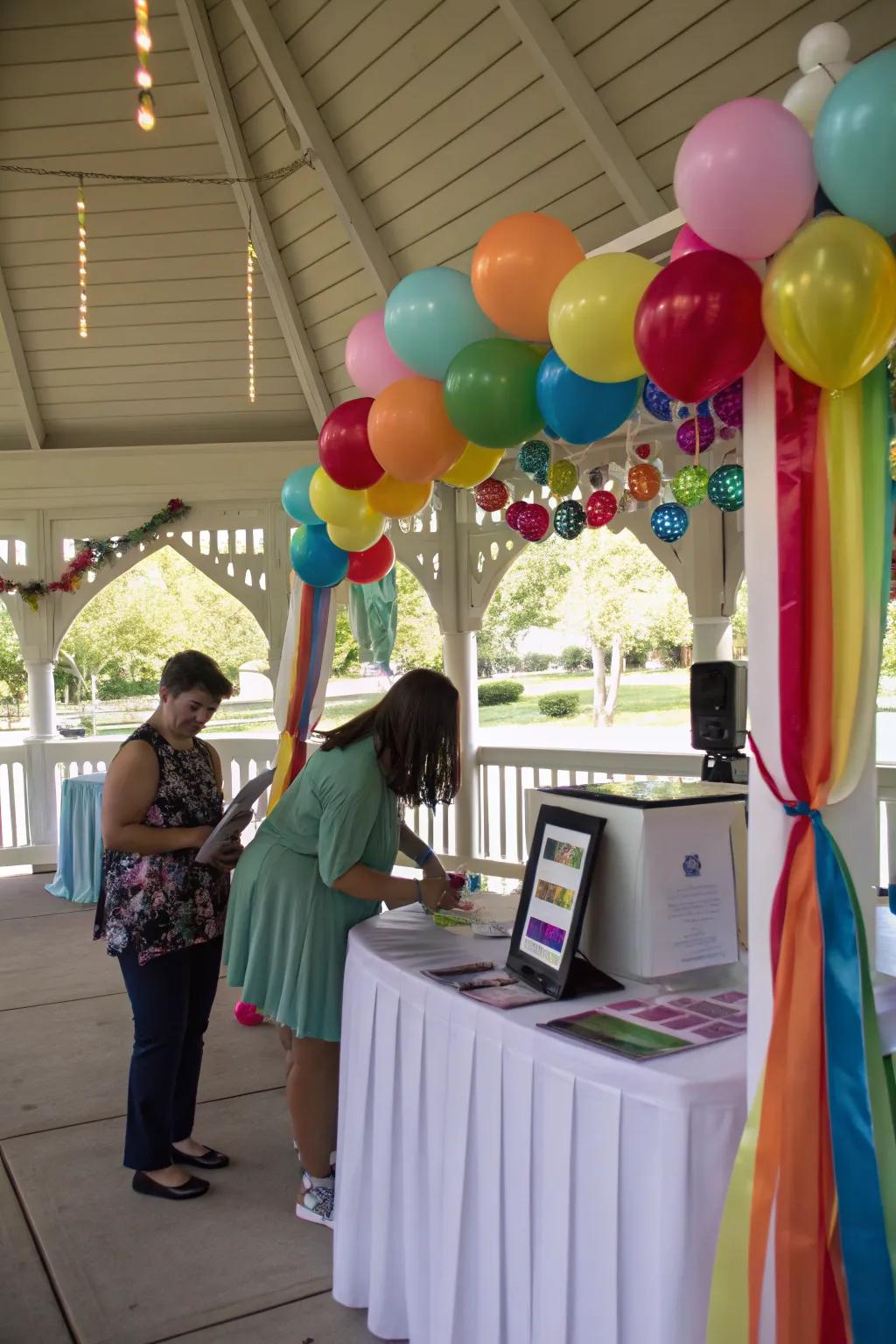 Interactive decor stations provide entertainment and memorable keepsakes.