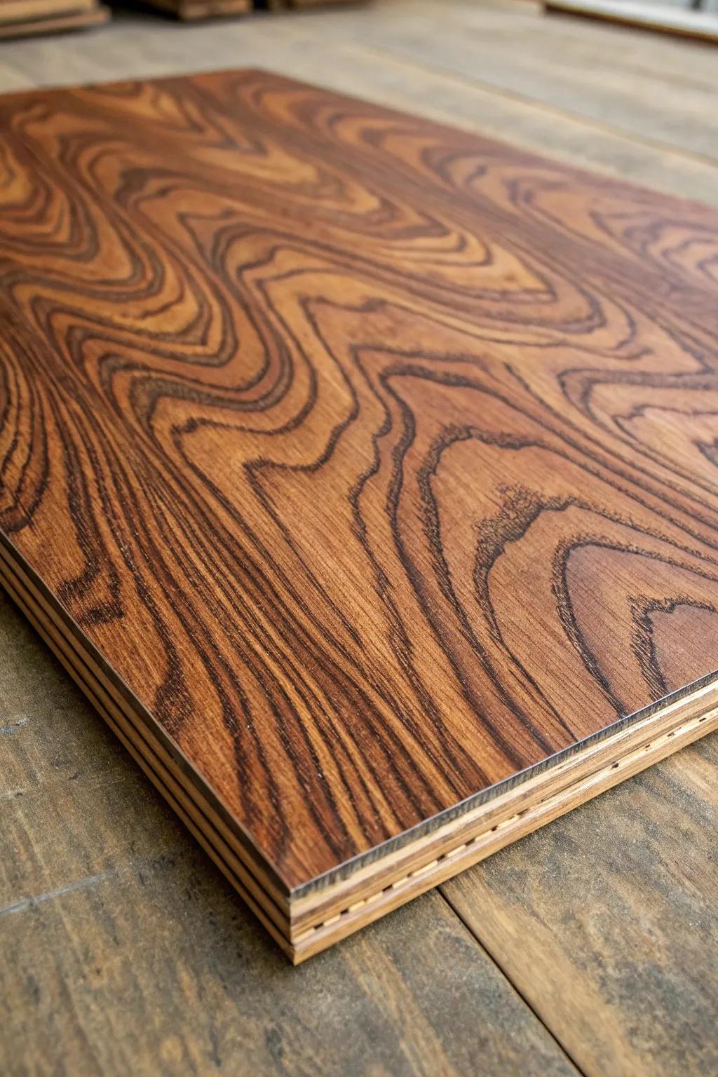 Transform your shed floor with the elegance of a faux wood finish on plywood—a stunning, budget-friendly upgrade.