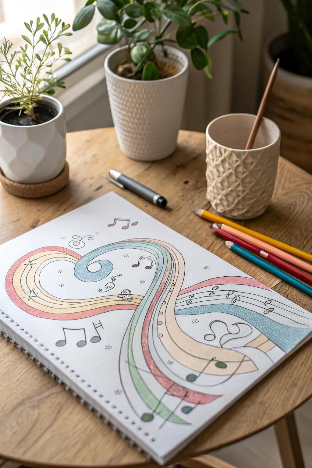 Let your favorite tunes inspire your art – where melody meets creativity. #MusicInspiredArt