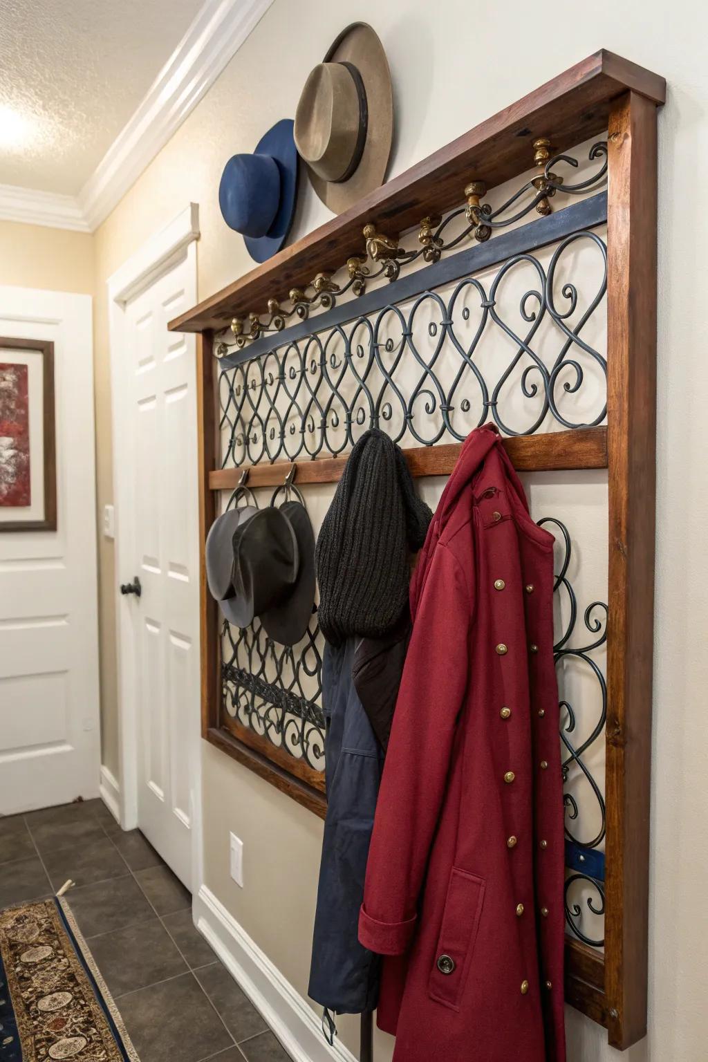 Transform your hallway with this stunning box spring coat rack – where functionality meets artisan craftsmanship.