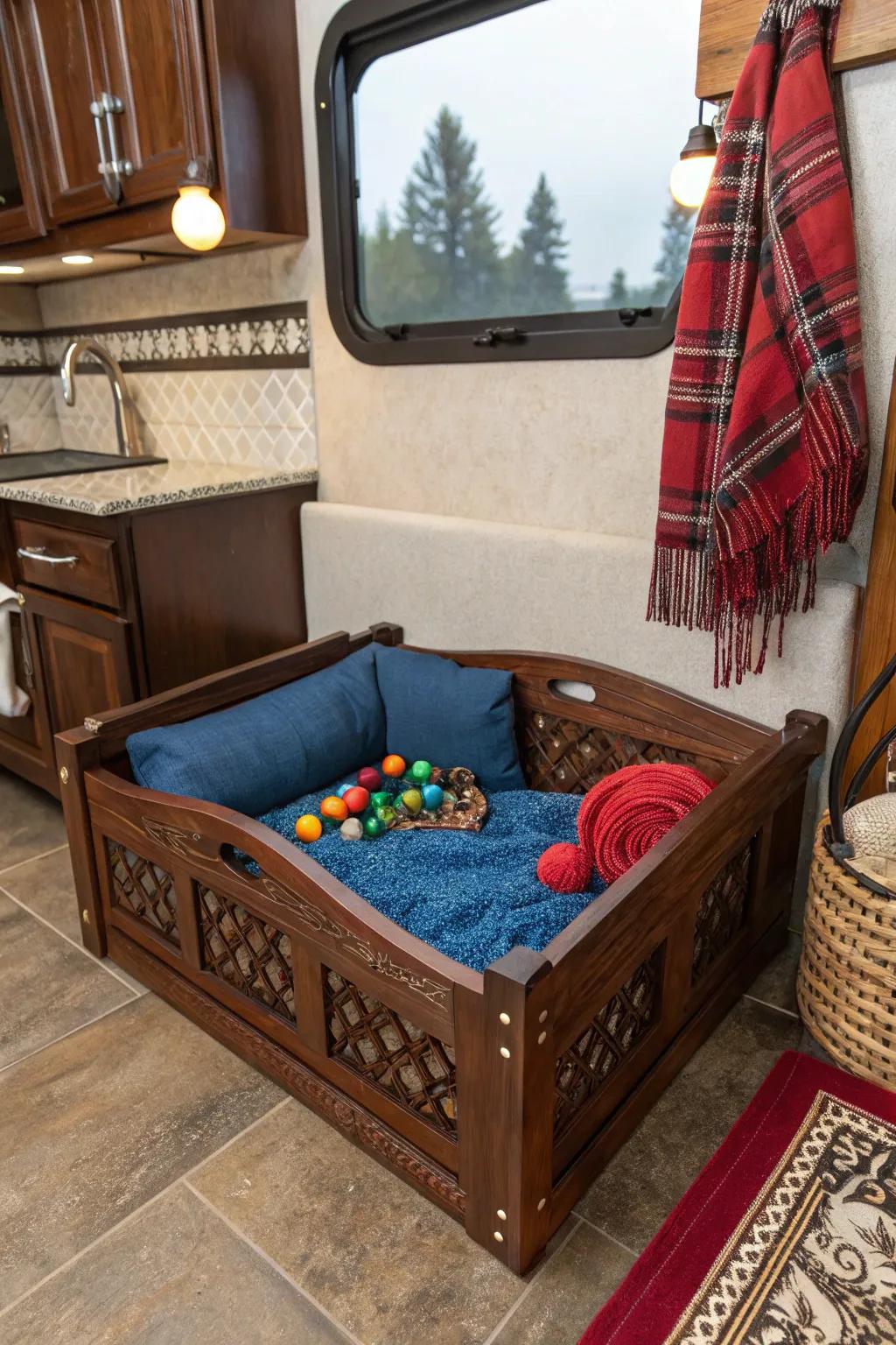 Craft the perfect retreat for your furry friend with this stylish and cozy pet corner concept!