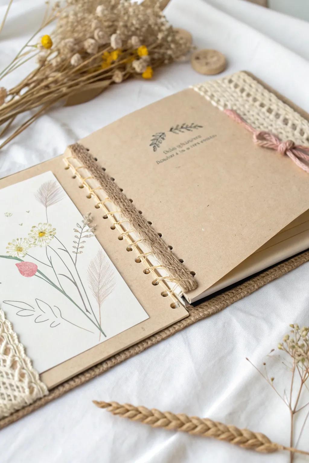 Discover the charm of hidden pockets in your scrapbook layouts – where creativity meets elegance.