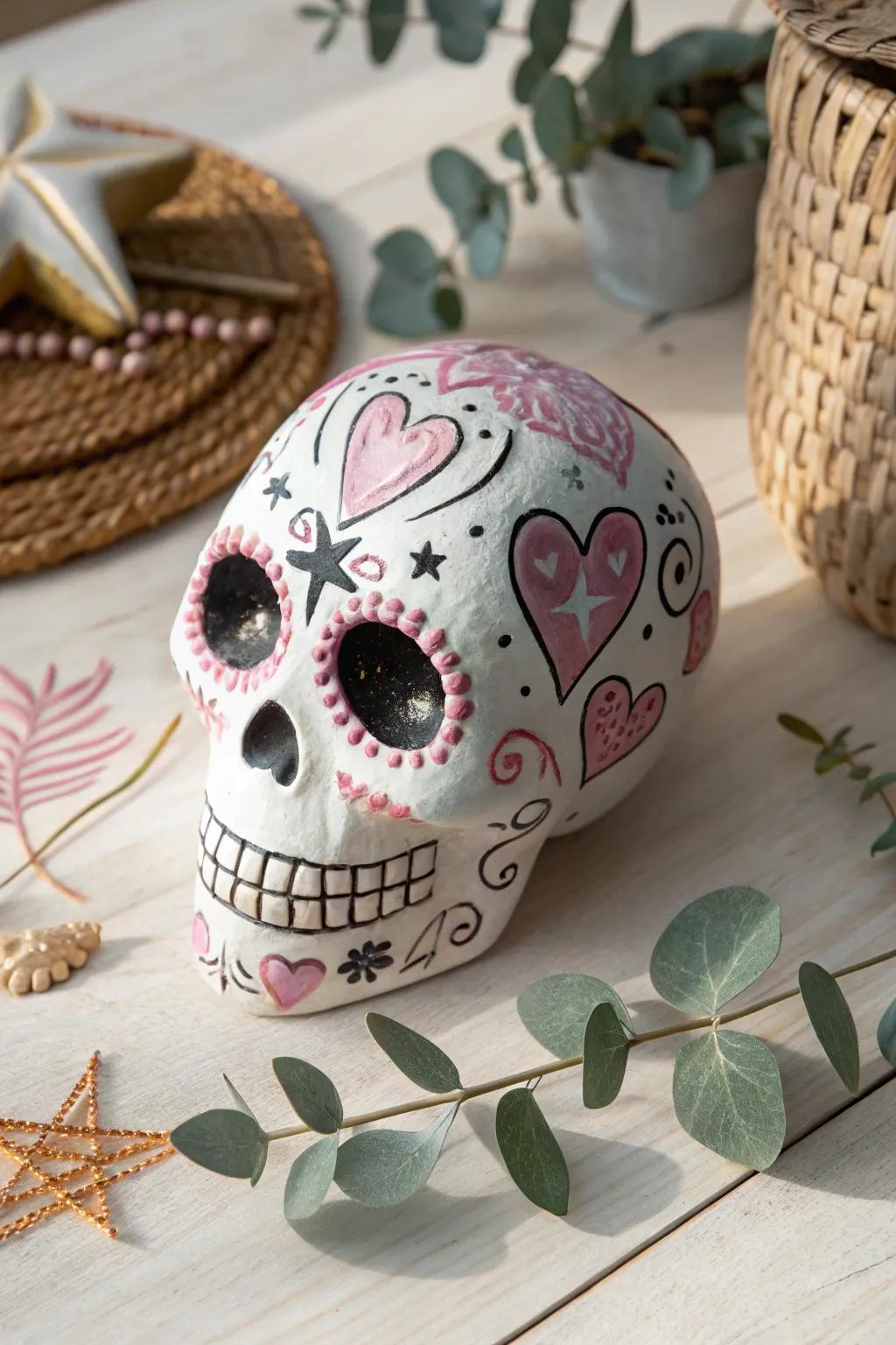 Explore the art of sugar skull painting with whimsical face paint designs that bring joy and charm.
