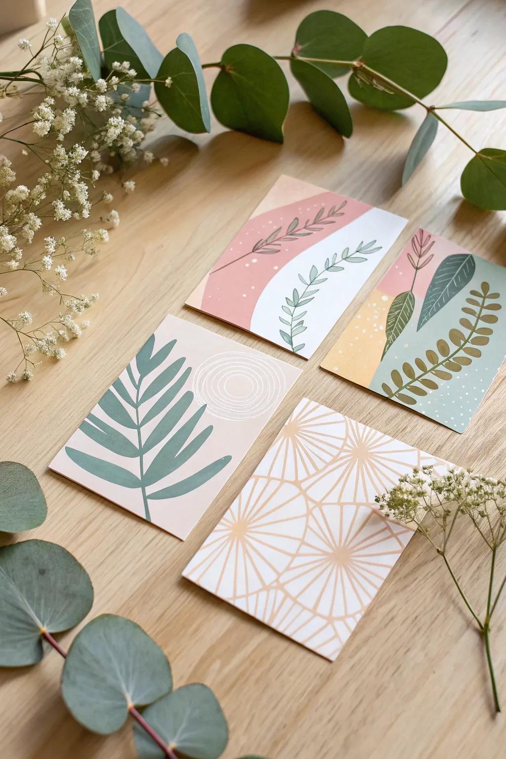 Elevate your correspondence with these stunning paint scrape notecards – a perfect blend of art and simplicity. #HandcraftedBeauty #MinimalistArt