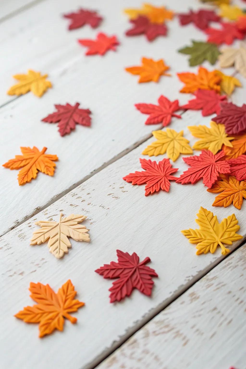 Sprinkle a touch of autumn magic with handcrafted leaf confetti, perfect for your Thanksgiving sensory bin.