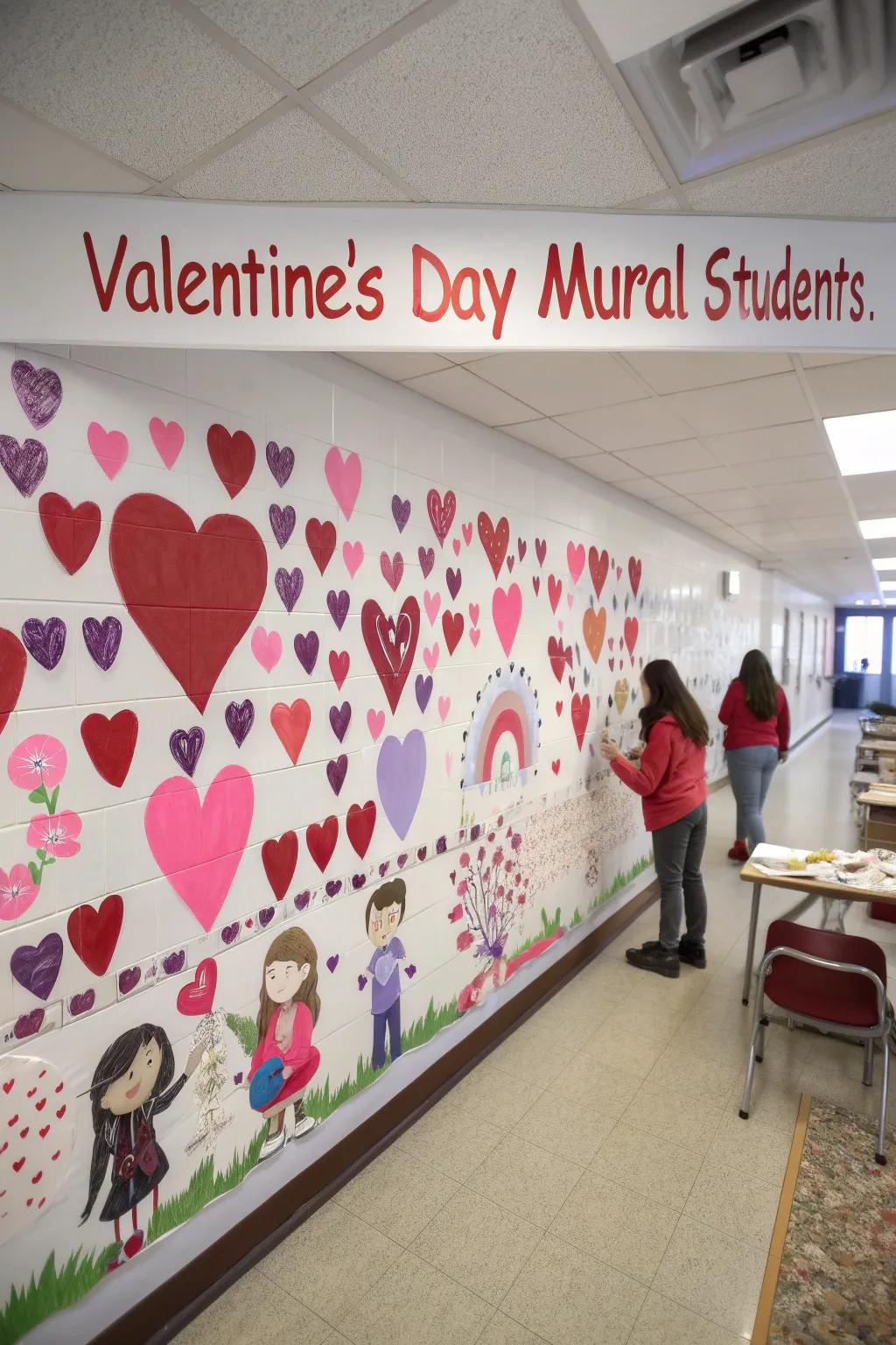 A vibrant mural that celebrates love and creativity.