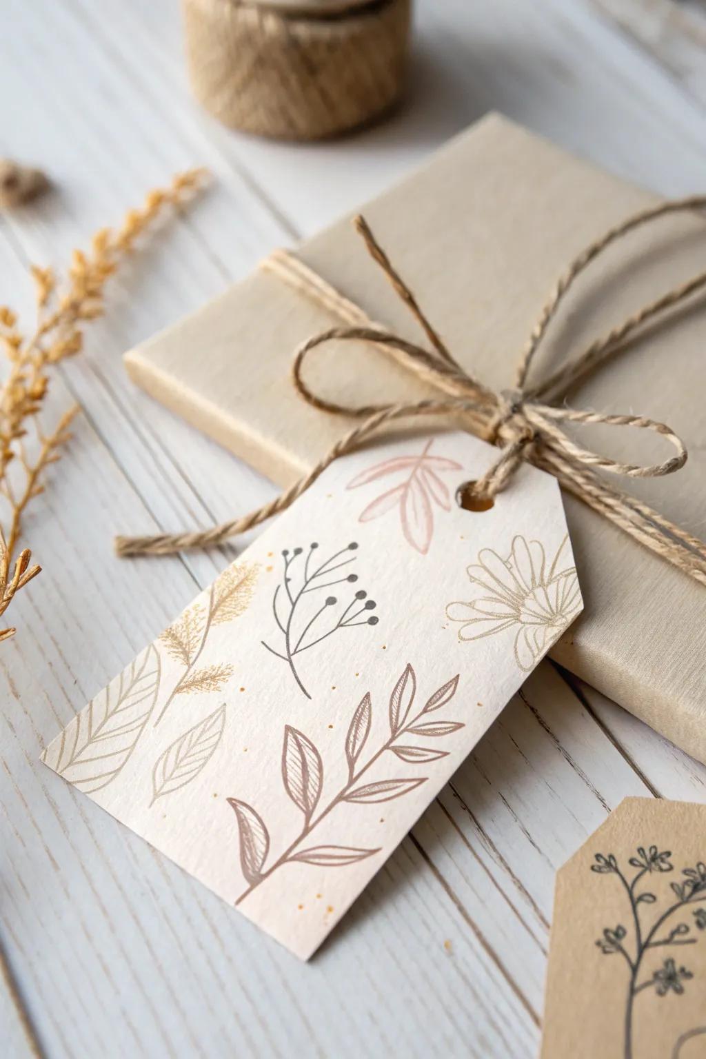 Add a personal touch to your gifts with these charming handmade tags.