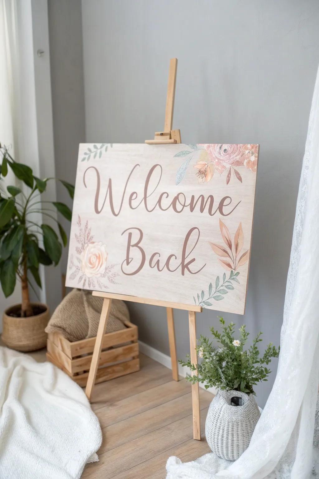Welcome back with a touch of artistry—where simplicity meets heartfelt creativity.